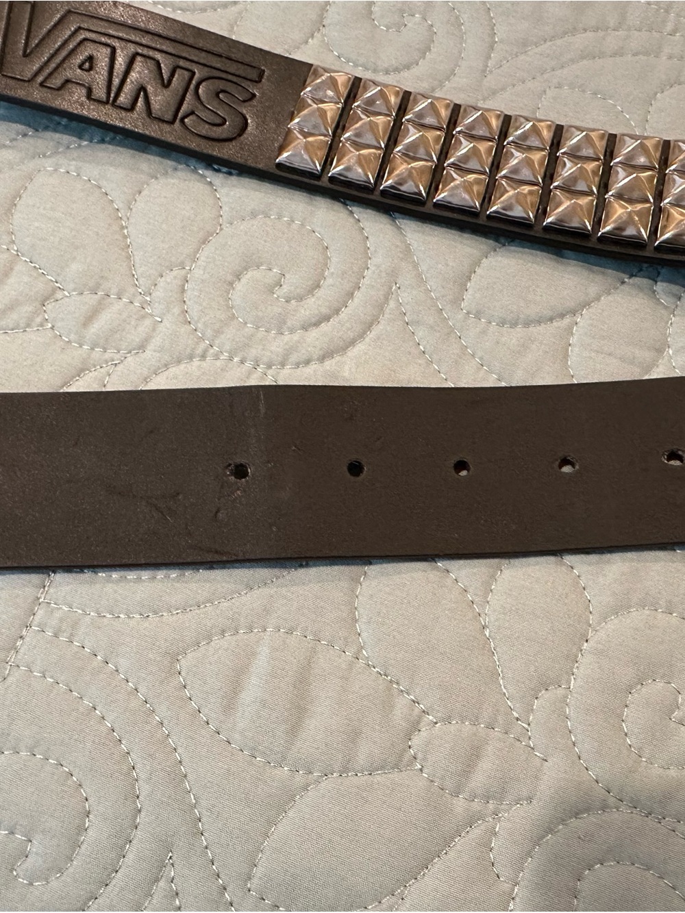 Vans Black Leather Belts with Pyramid Studs (Set of 2) - Picture 4 of 13